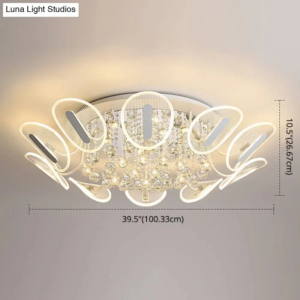 Contemporary Metal Flush Mount Ceiling Light for Bedroom