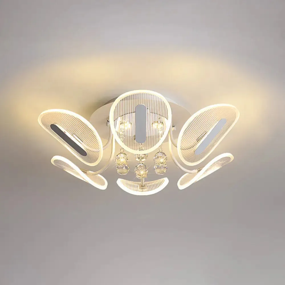 Contemporary Metal Flush Mount Ceiling Light for Bedroom