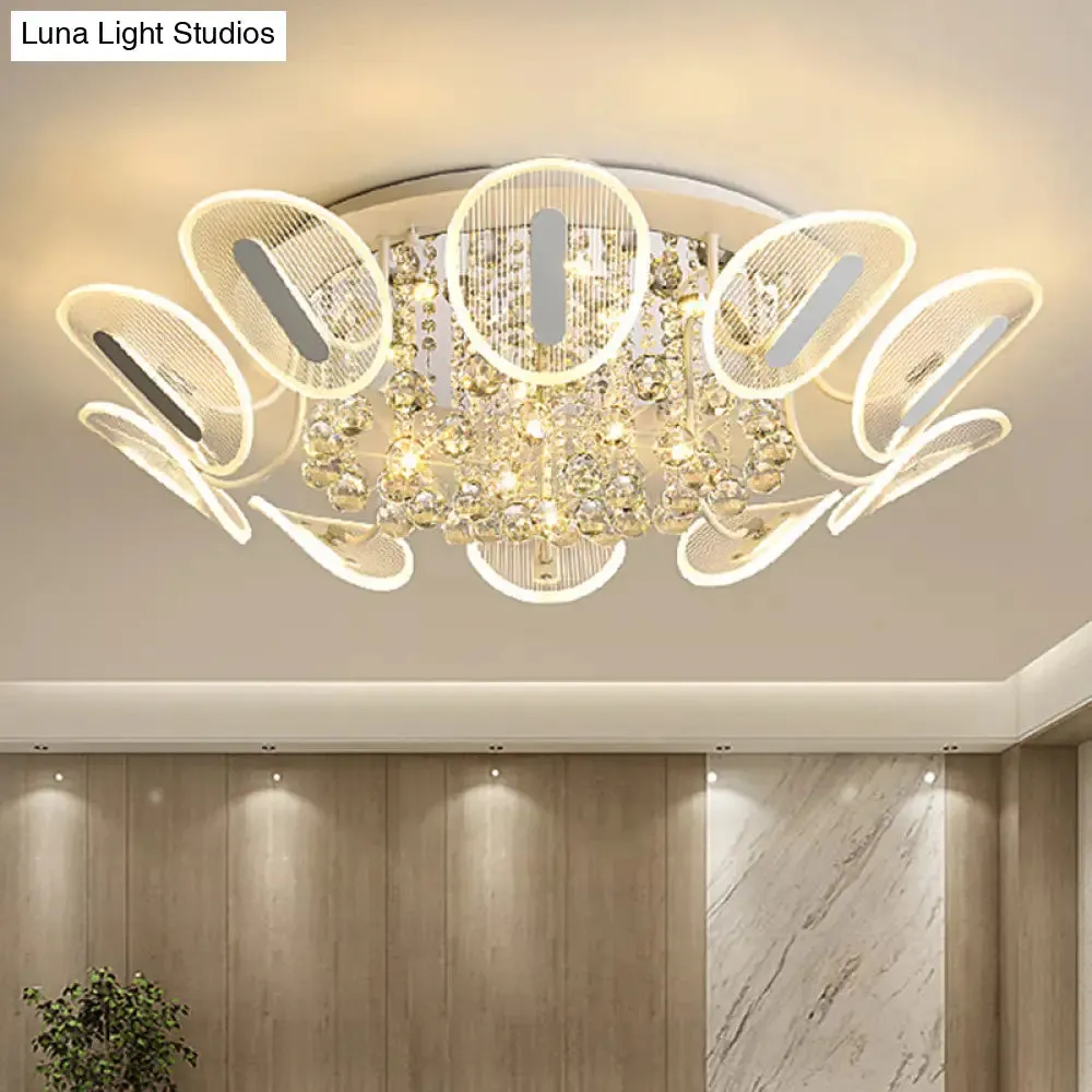 Contemporary Metal Flush Mount Ceiling Light for Bedroom
