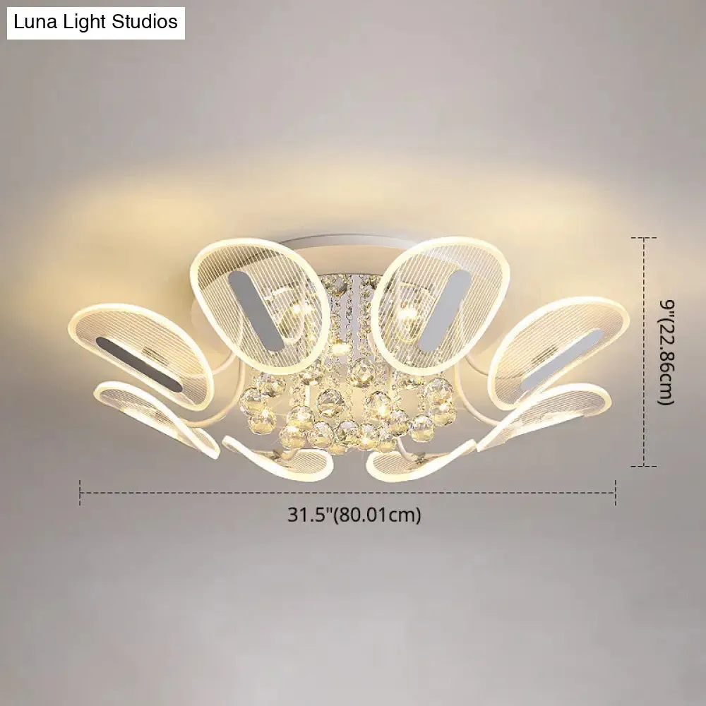 Contemporary Metal Flush Mount Ceiling Light for Bedroom