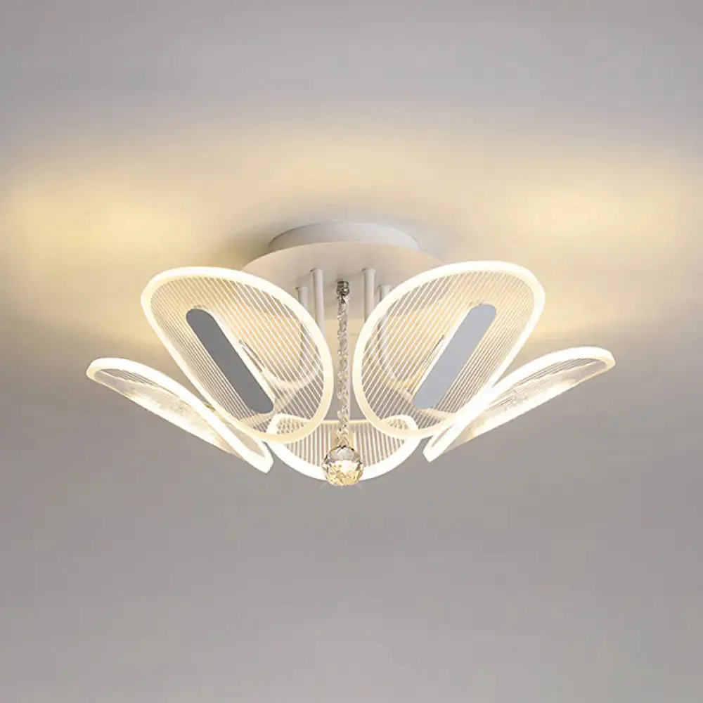 Contemporary Metal Flush Mount Ceiling Light for Bedroom