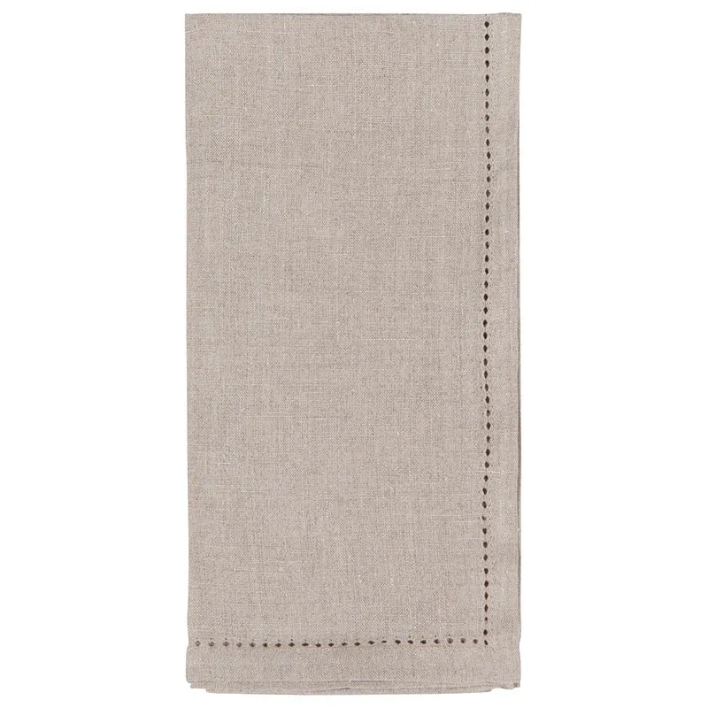 Danica Heirloom Set of 4 Linen Hemstitch Napkins