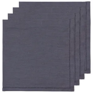 Danica Heirloom Set of 4 Linen Hemstitch Napkins