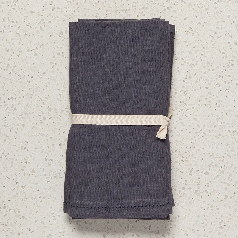 Danica Heirloom Set of 4 Linen Hemstitch Napkins