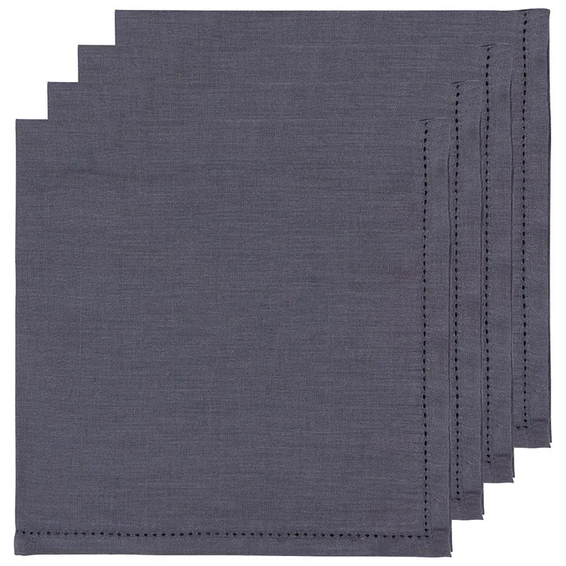 Danica Heirloom Set of 4 Linen Hemstitch Napkins