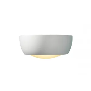 Dar MIL372 | Milo Small Wall Washer | Satin Ceramic/Glass | White Finish