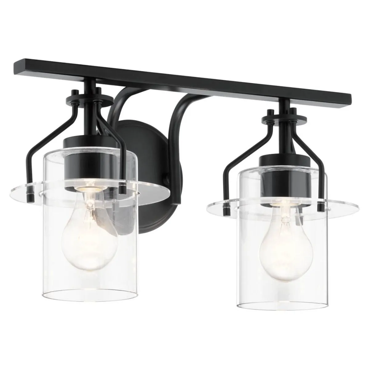 Everett 16 in. 2 Lights Vanity Light Black finish