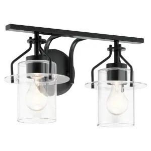 Everett 16 in. 2 Lights Vanity Light Black finish