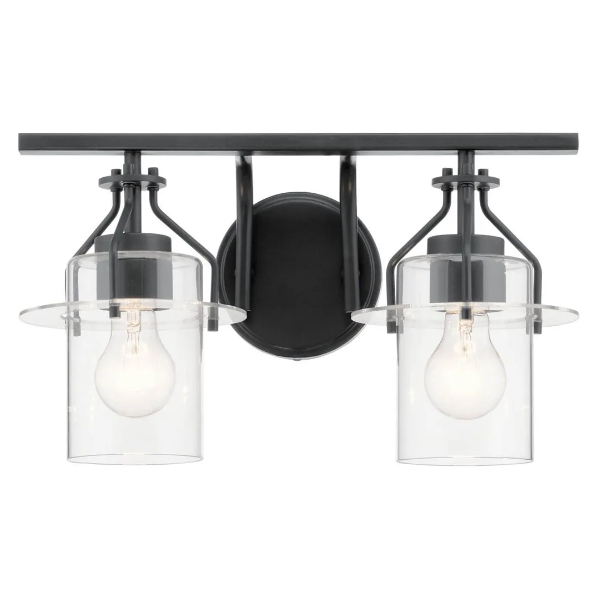 Everett 16 in. 2 Lights Vanity Light Black finish