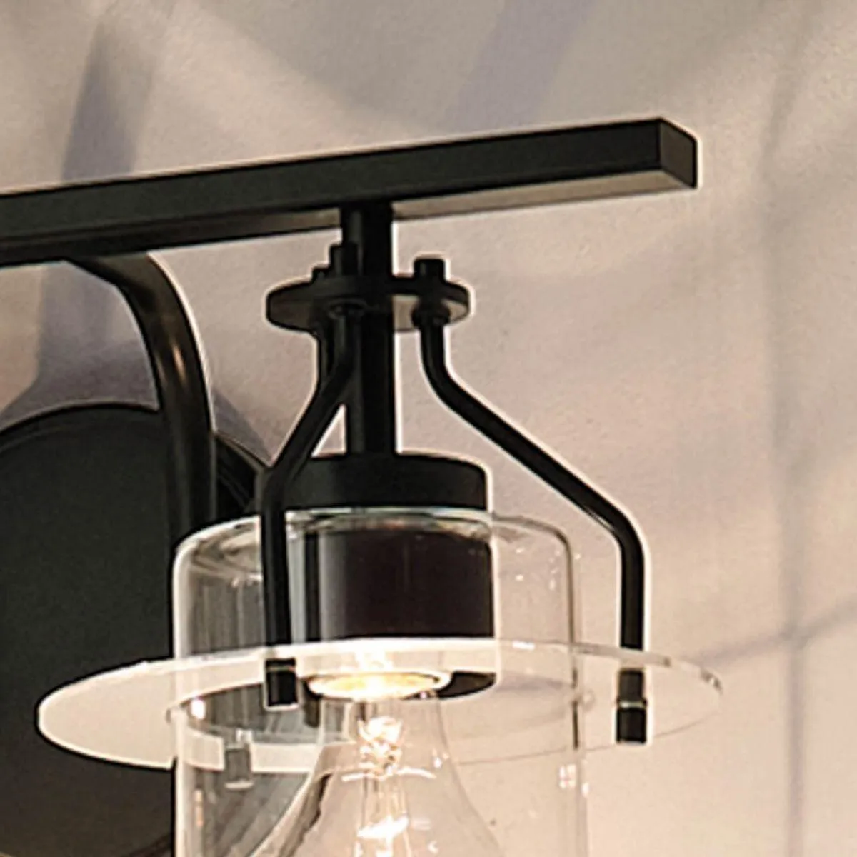 Everett 16 in. 2 Lights Vanity Light Black finish
