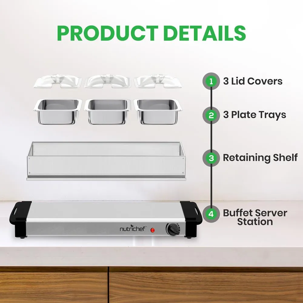 Food Warming Tray / Buffet Server / Hot Plate Warmer