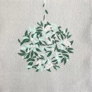 Francoise Paviot "Perles D'Hiver Argent" Cocktail Napkin