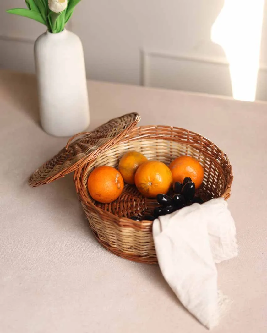 Hand Craft Round Multipurpose Cane Baskets