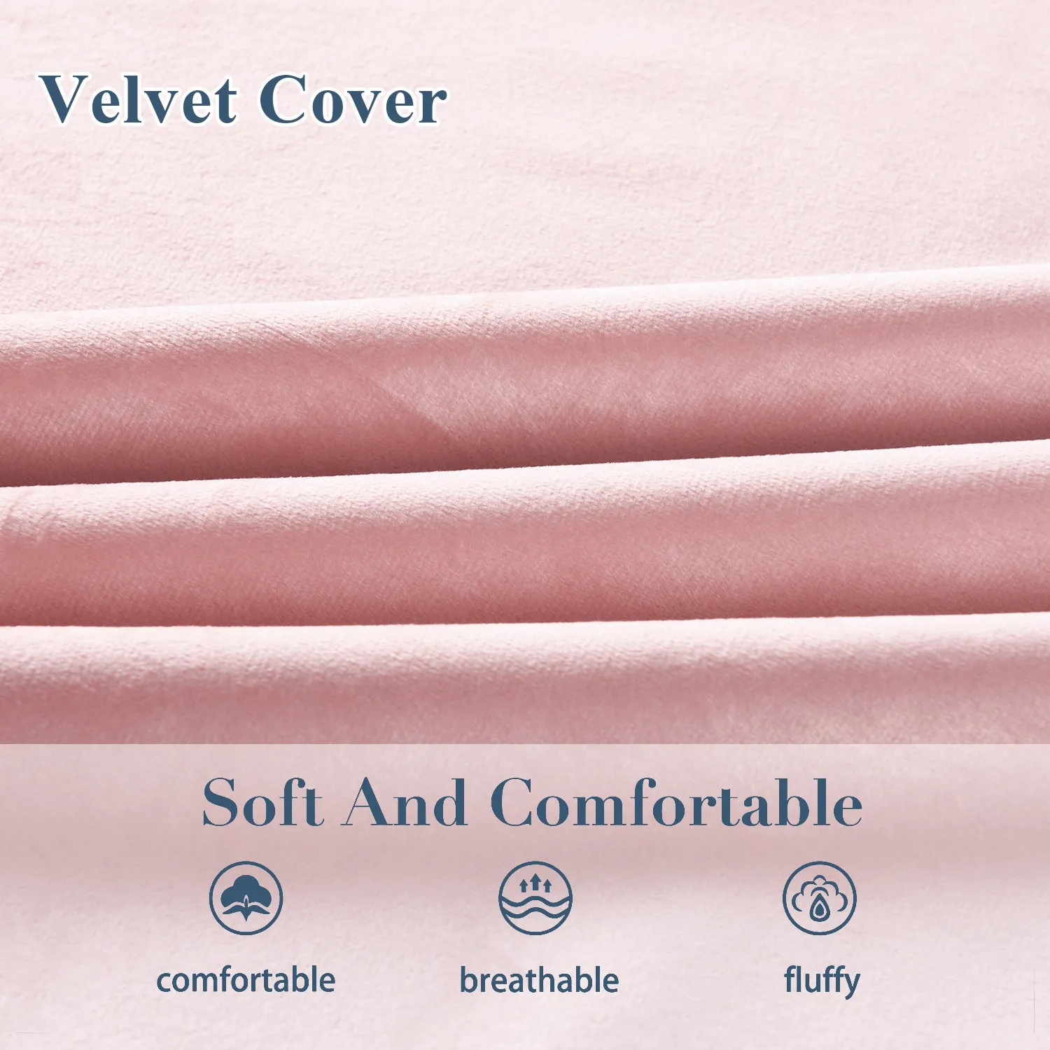 HIG Supportive Full Body Pillow for Sleeping, Decorative Large Body Pillow Insert with Removable Velvet Cover, Cuddly Long Bed Pillow for Adults Pregnant Women Side Sleeper, 20" x 54"