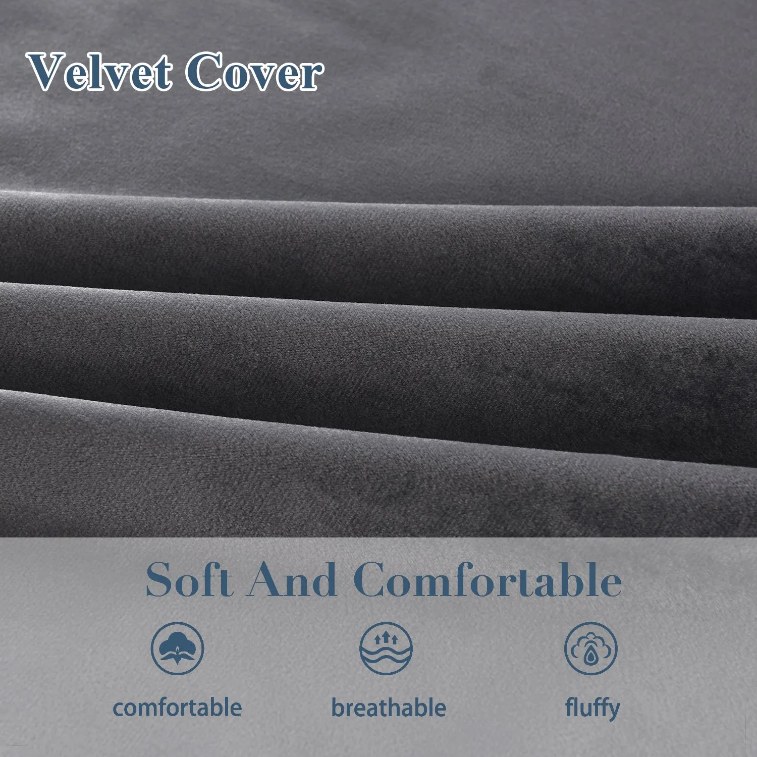 HIG Supportive Full Body Pillow for Sleeping, Decorative Large Body Pillow Insert with Removable Velvet Cover, Cuddly Long Bed Pillow for Adults Pregnant Women Side Sleeper, 20" x 54"