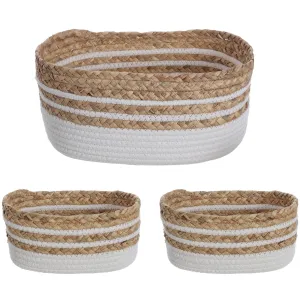 HomeStyles Natural Basket Set, 3 Piece