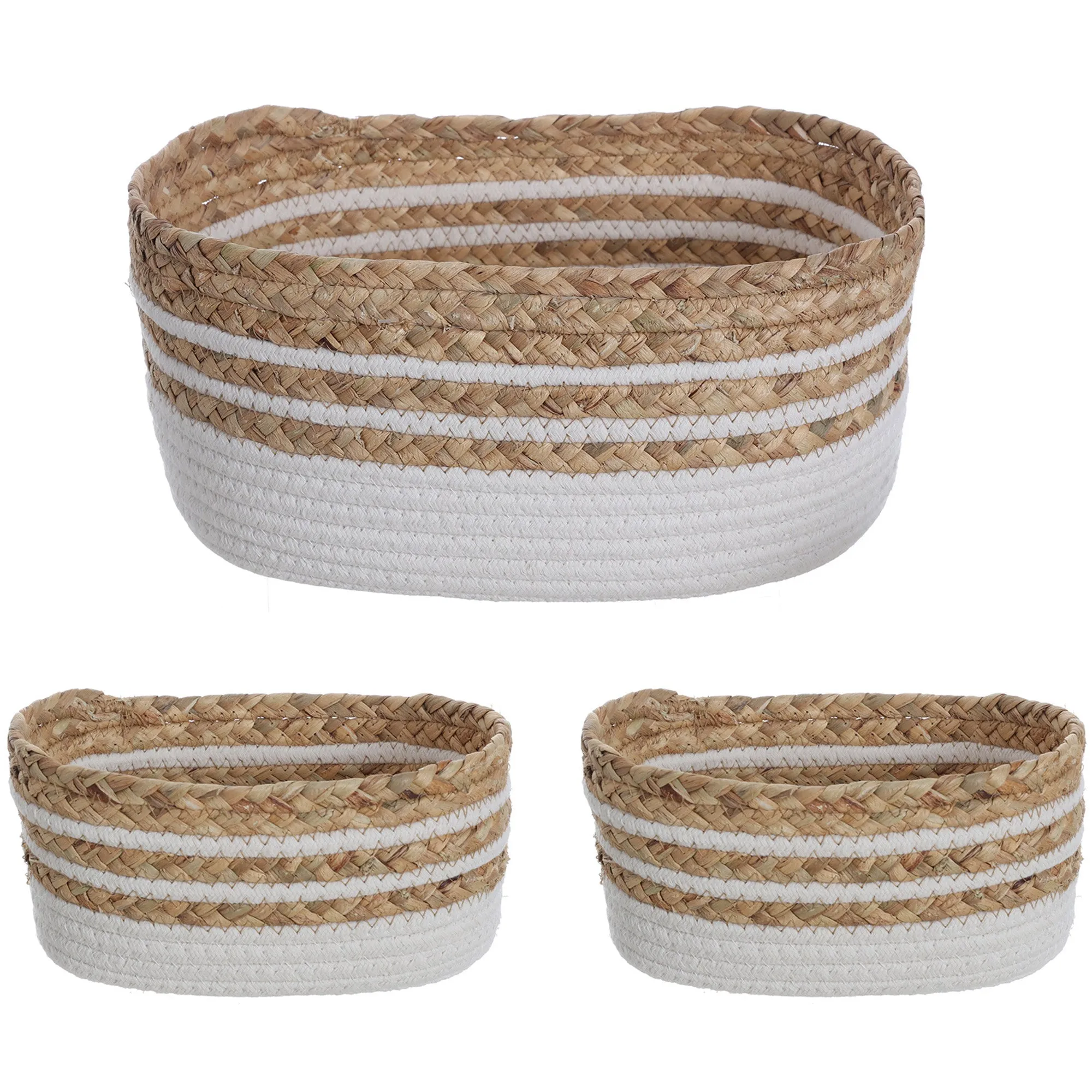 HomeStyles Natural Basket Set, 3 Piece