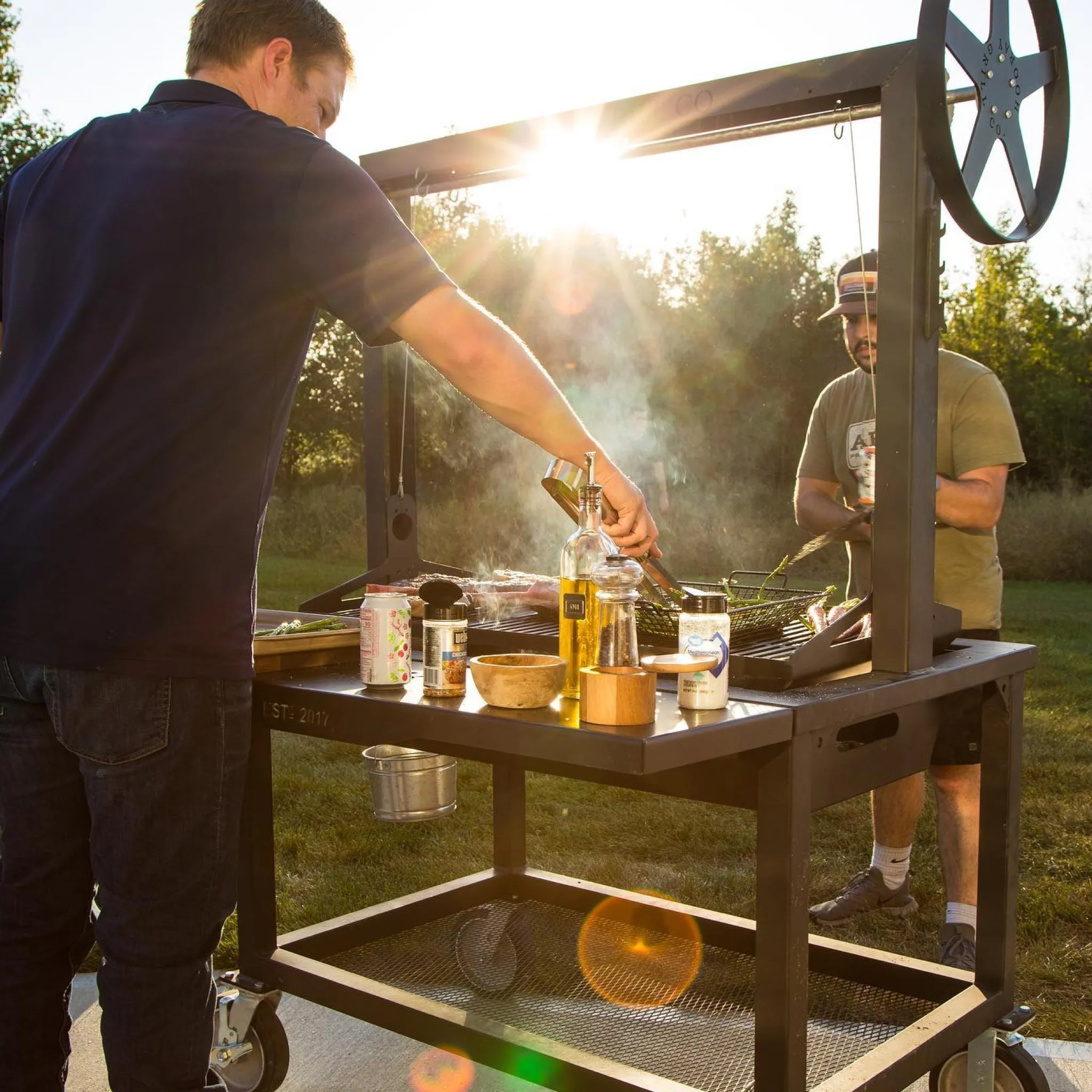 Hooray Grill Company 30" Open Fire Grill with Rotisserie