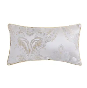 Jacquard Silver Paisley Lumbar Pillow