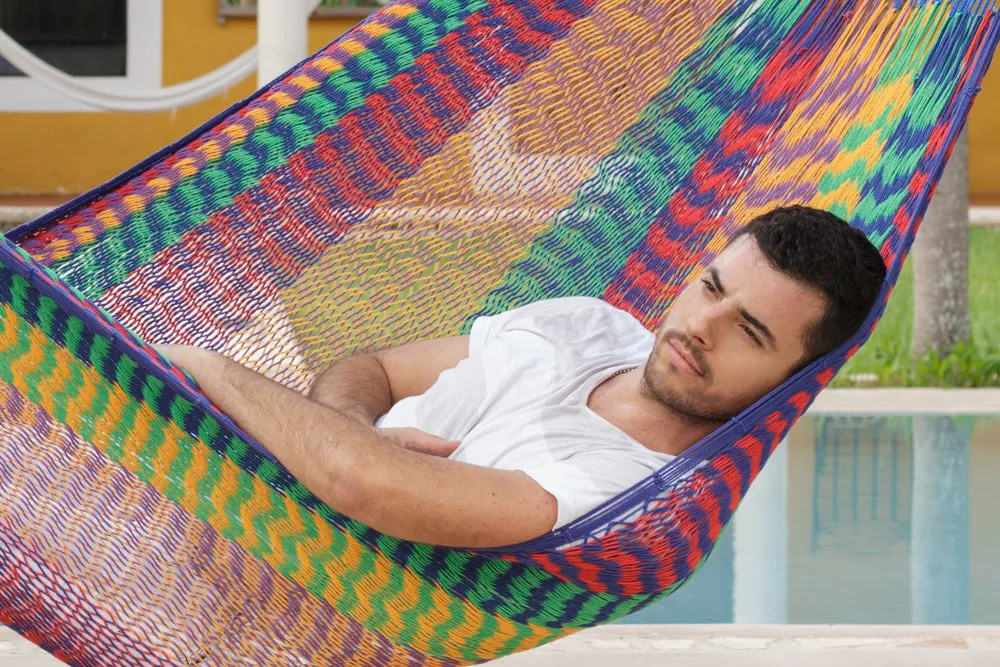 Jumbo Size Outdoor Cotton Hammock - Mexicana