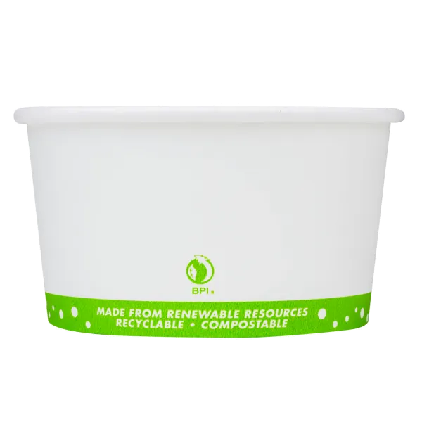 Karat Earth 12oz Eco-Friendly Paper Food Containers (114.6mm), Generic Print - 500 pcs