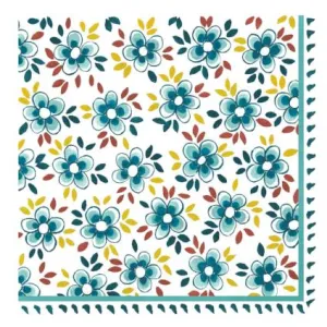 Le Cadeaux Madrid Turquoise Cocktail Napkins