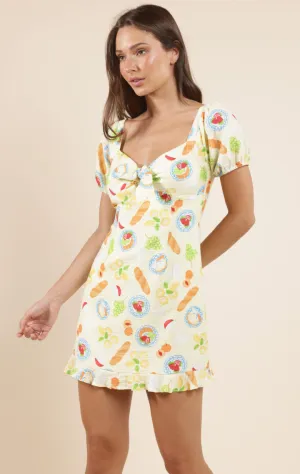 Lemon Picnic Mini Dress