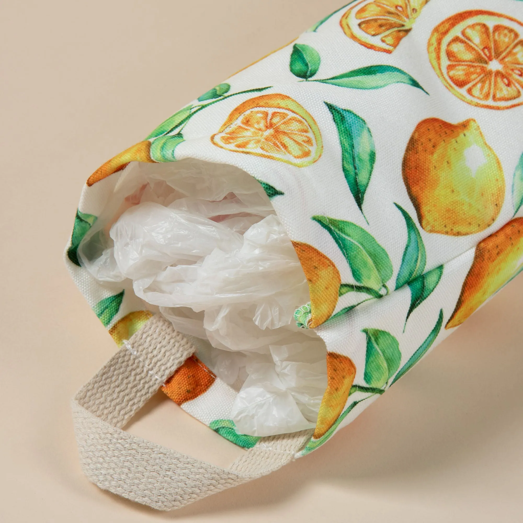 Lemon Vibes Plastic Bag Holder - Set of 2