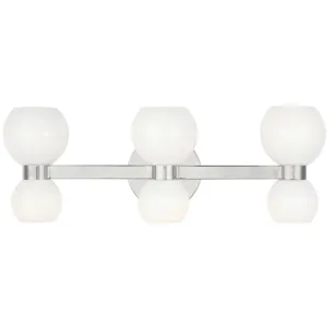 Londyn 23 in. 6 lights Vanity Light Polished Nickel finish