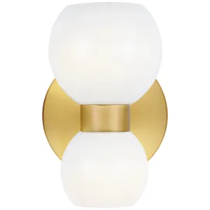 Londyn 8 in. 2 lights Vanity Light Burnished Brass finish