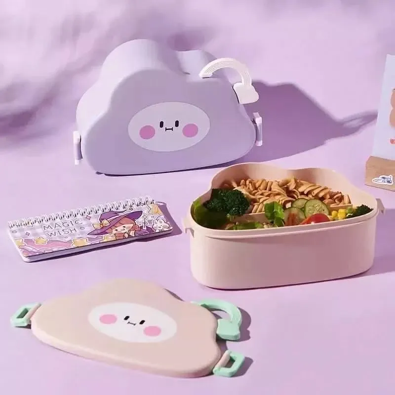 Lovely Cloud Shape Lunch Box With Cutlery (1500mL)