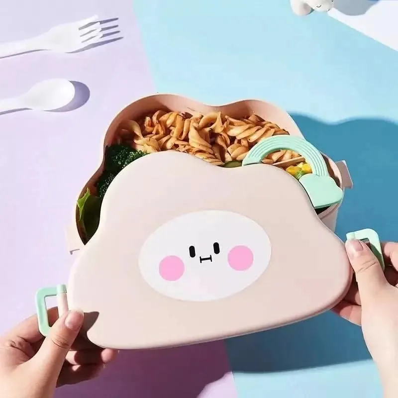Lovely Cloud Shape Lunch Box With Cutlery (1500mL)