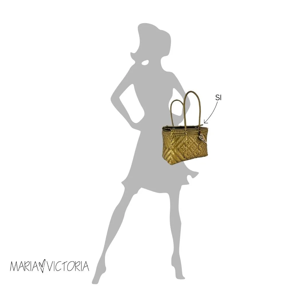Maria Victoria | Lime P Basket | Upcycled, Handwoven, Green Basket