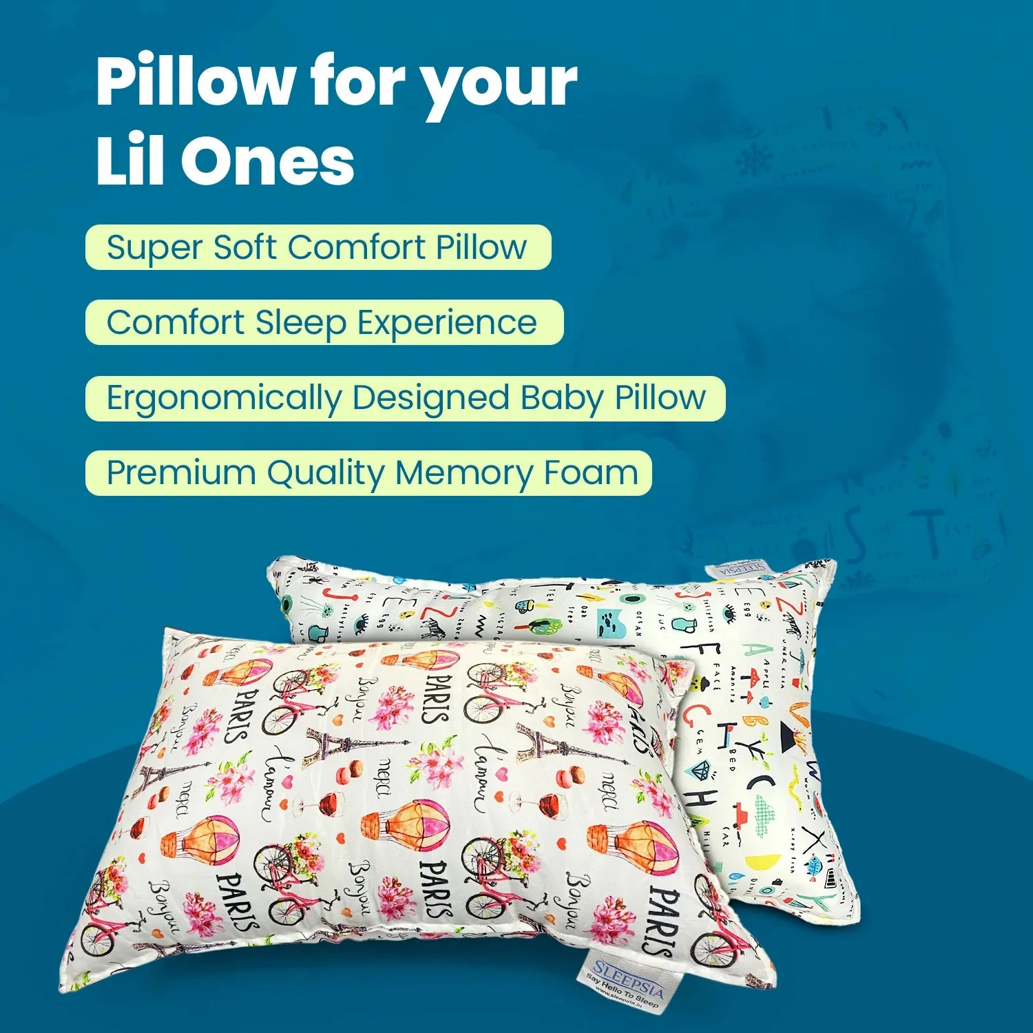 Microfiber Baby Pillow Combo