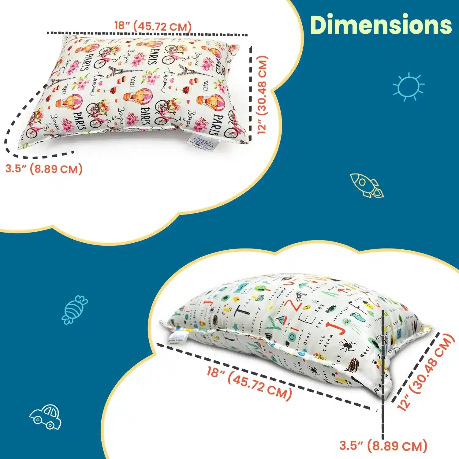 Microfiber Baby Pillow Combo