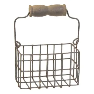 Mini Wire Wide Egg Basket w/Handle