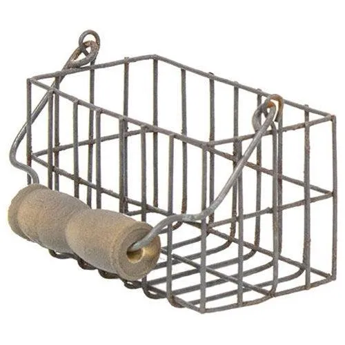 Mini Wire Wide Egg Basket w/Handle