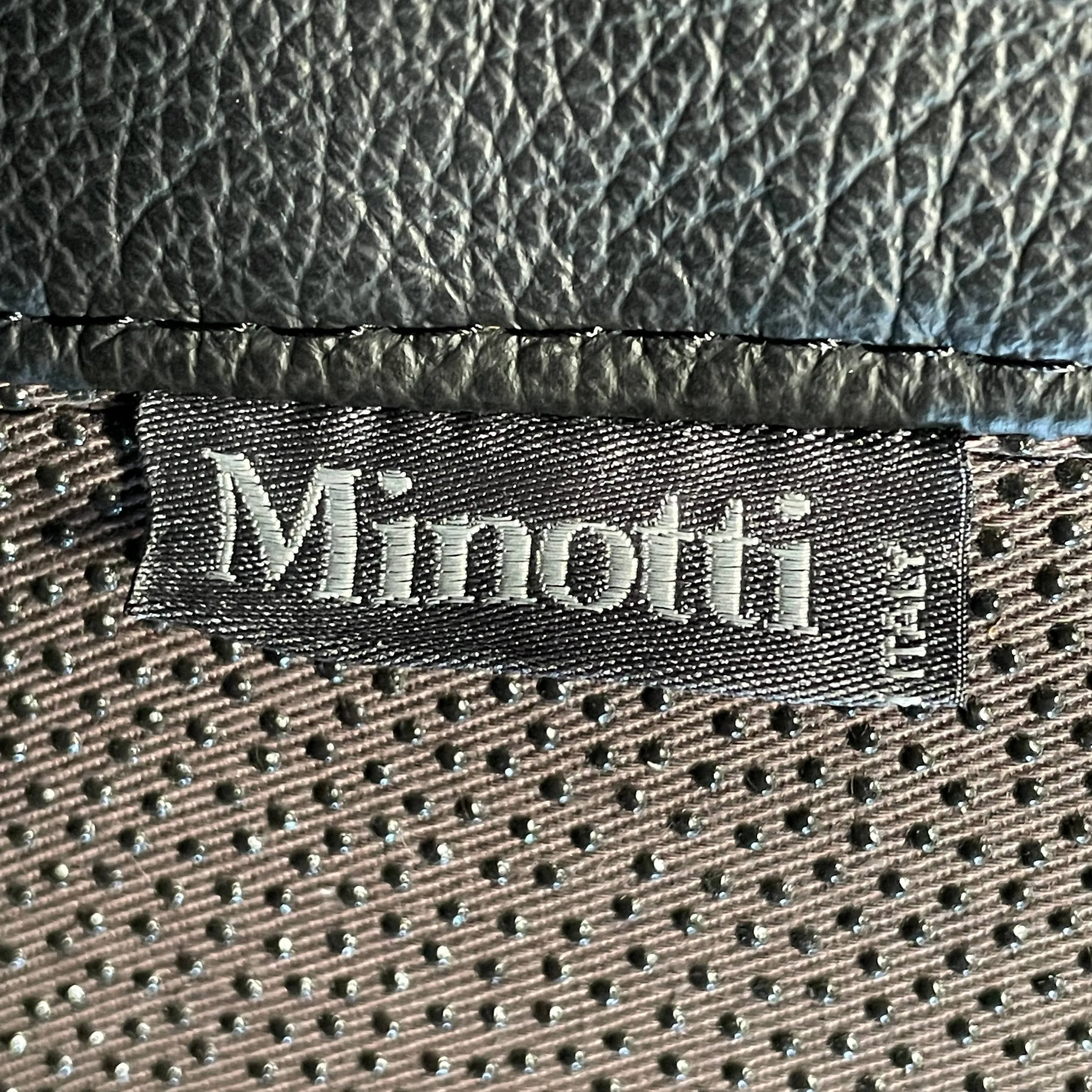 Minotti Hamilton Black Leather Sofa