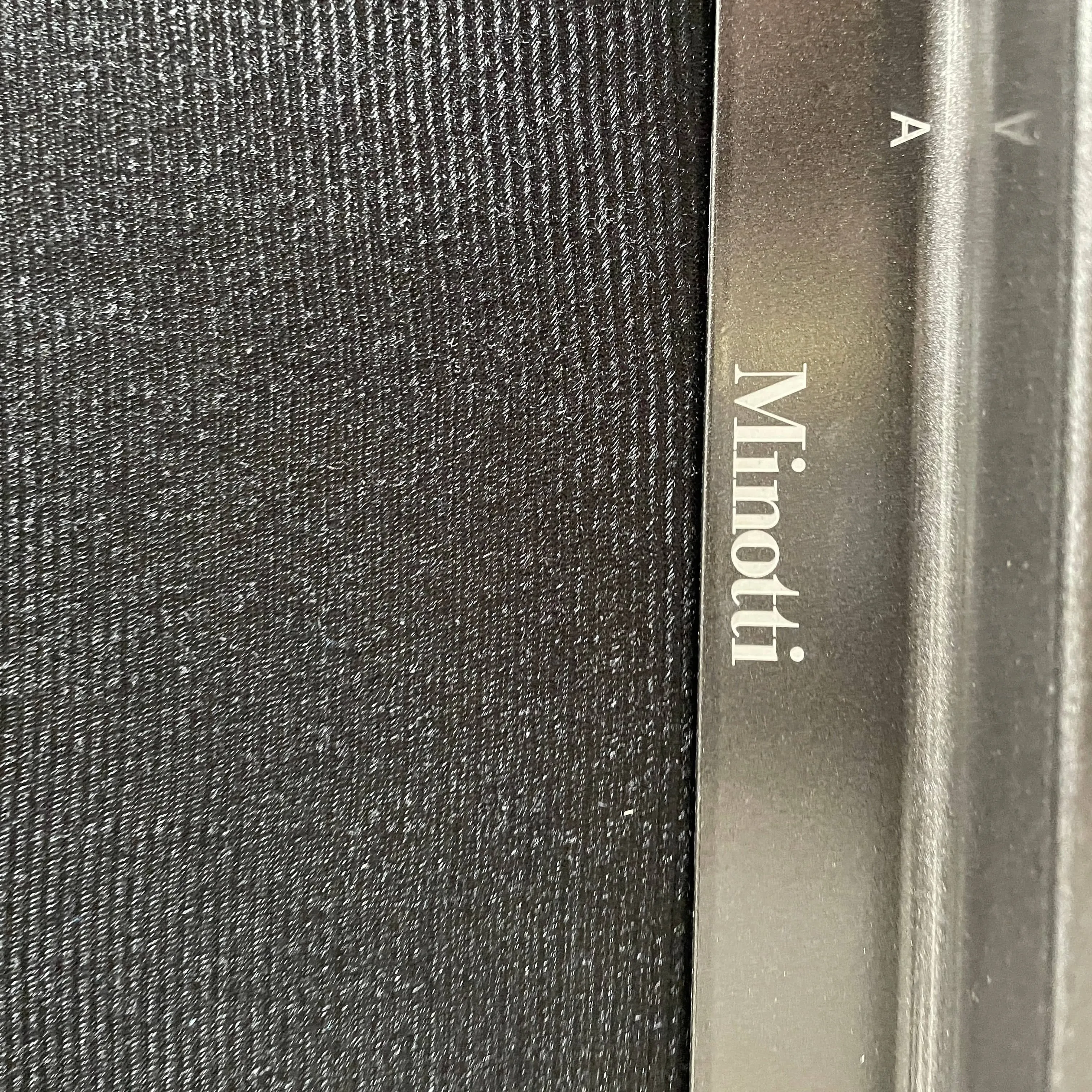 Minotti Hamilton Black Leather Sofa