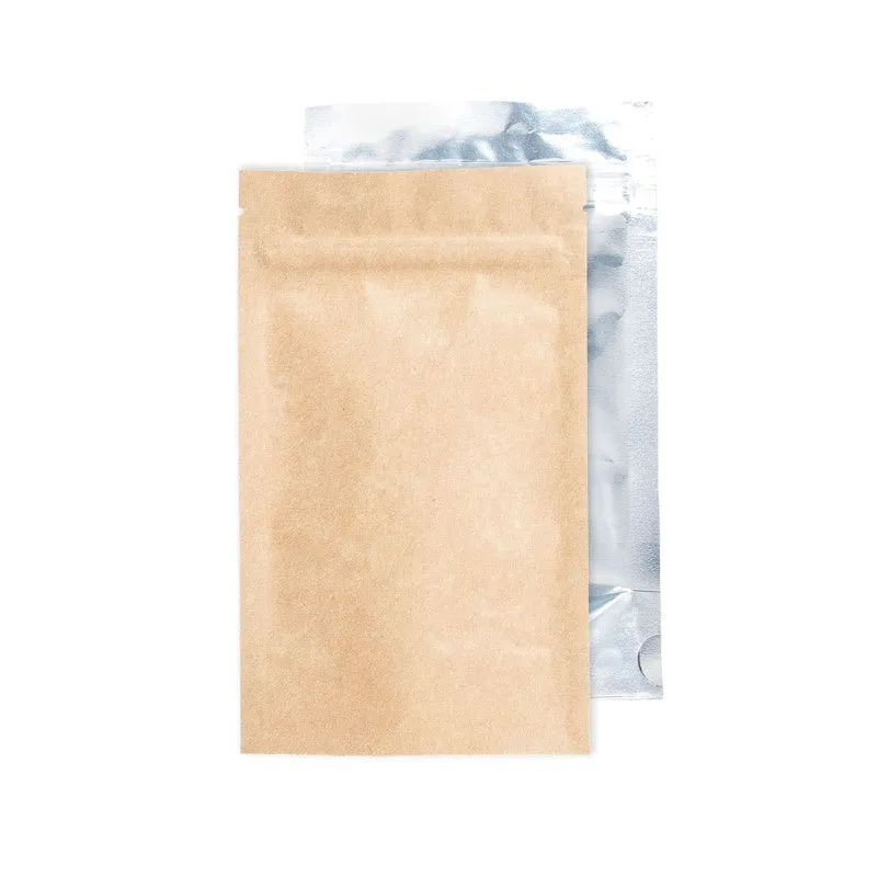 Mylar Barrier Bags Kraft/Clear 1/4oz - Single Bag
