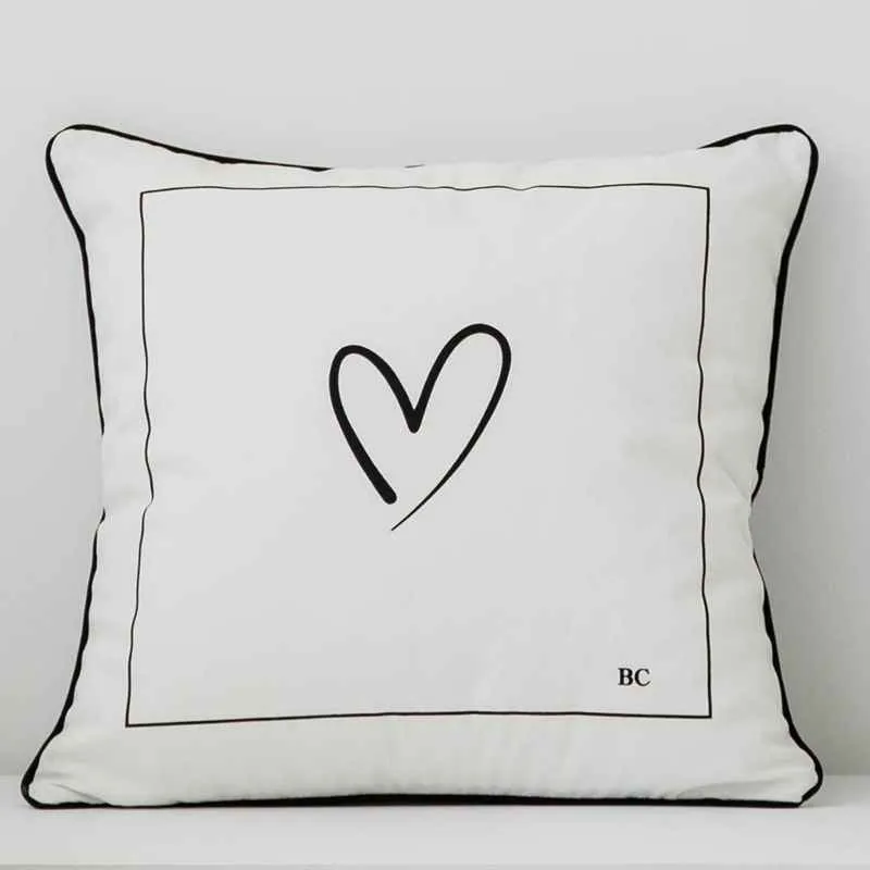 Nordic Monochrome Inspirational Quote Cotton Throw Pillows