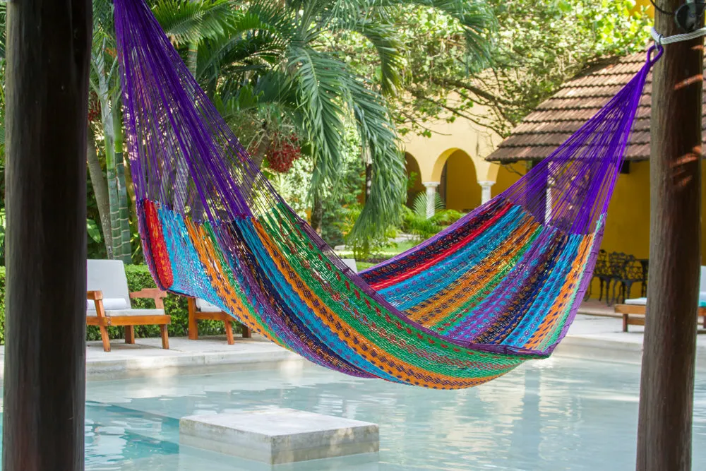 Outdoor Cotton Hammock Jumbo Size - Colorina