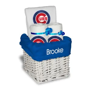 Personalized Chicago Cubs Small Basket - 4 Items