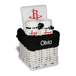 Personalized Houston Rockets Small Basket - 4 Items