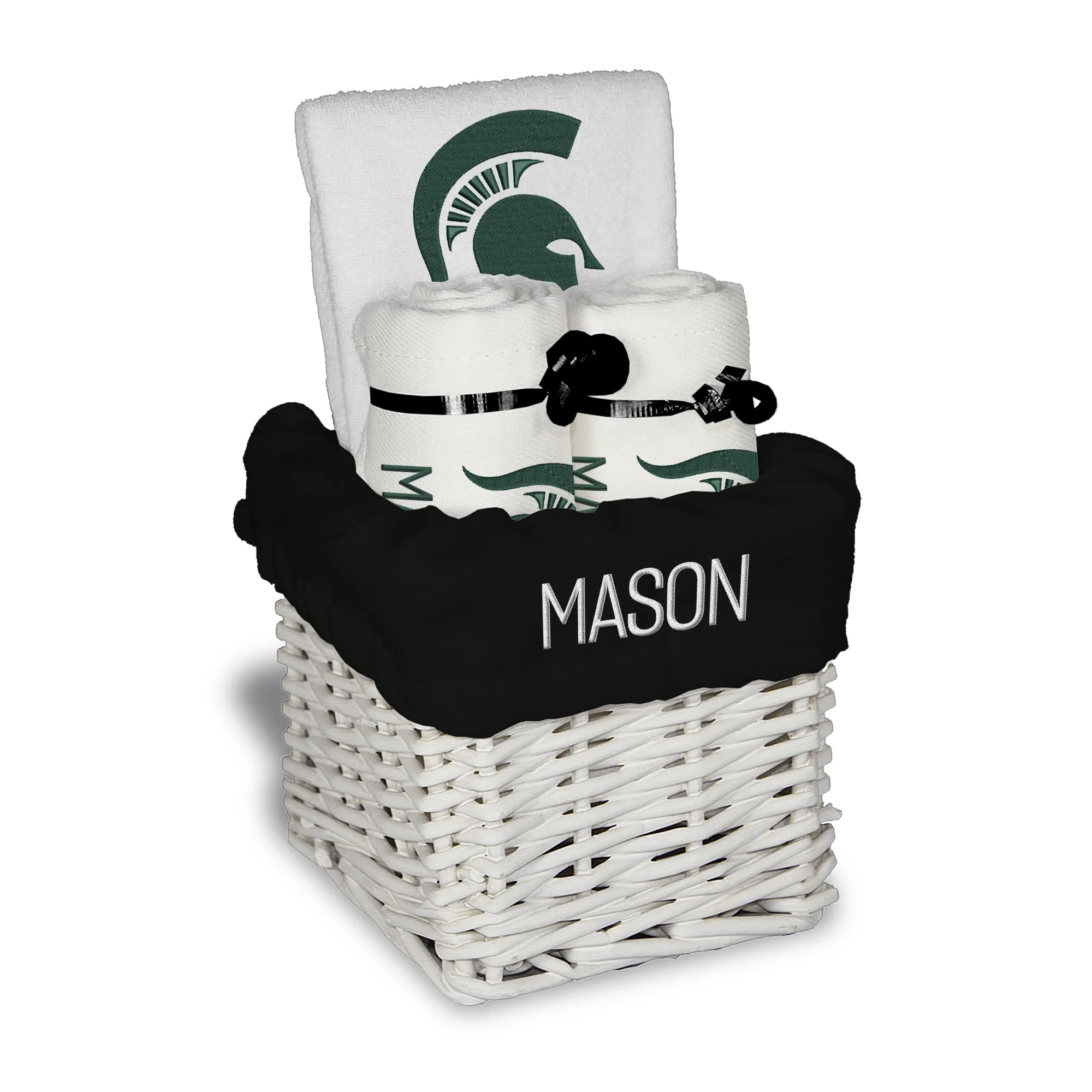 Personalized Michigan State Spartans Small Basket - 4 Items
