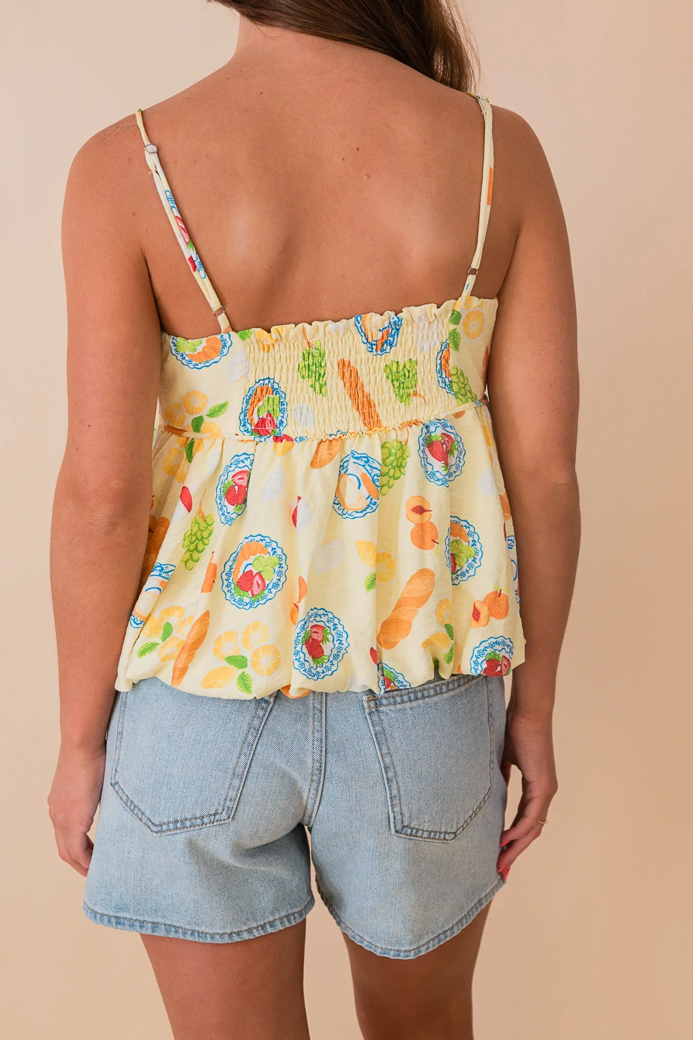 Picnic Pursuits Bubble Hem Tank