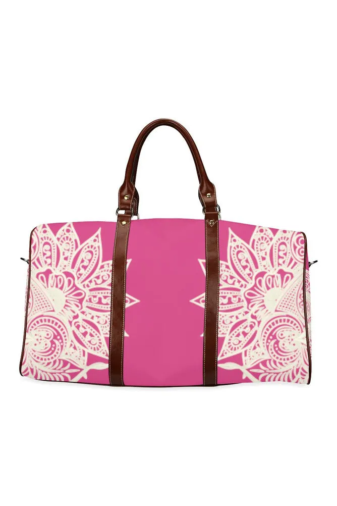 Pink Peacock Mandala Waterproof Travel Bag/Large (Model 1639)