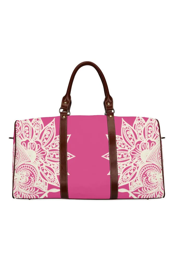 Pink Peacock Mandala Waterproof Travel Bag/Large (Model 1639)