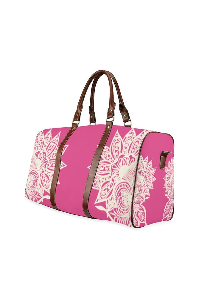 Pink Peacock Mandala Waterproof Travel Bag/Large (Model 1639)