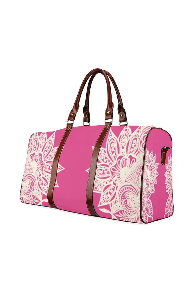 Pink Peacock Mandala Waterproof Travel Bag/Large (Model 1639)